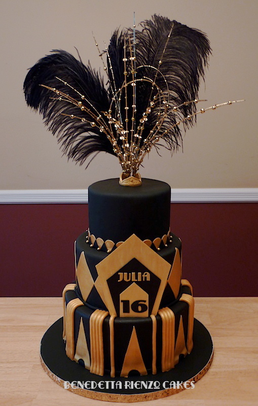 Great Gatsby Sweet 16 Cake