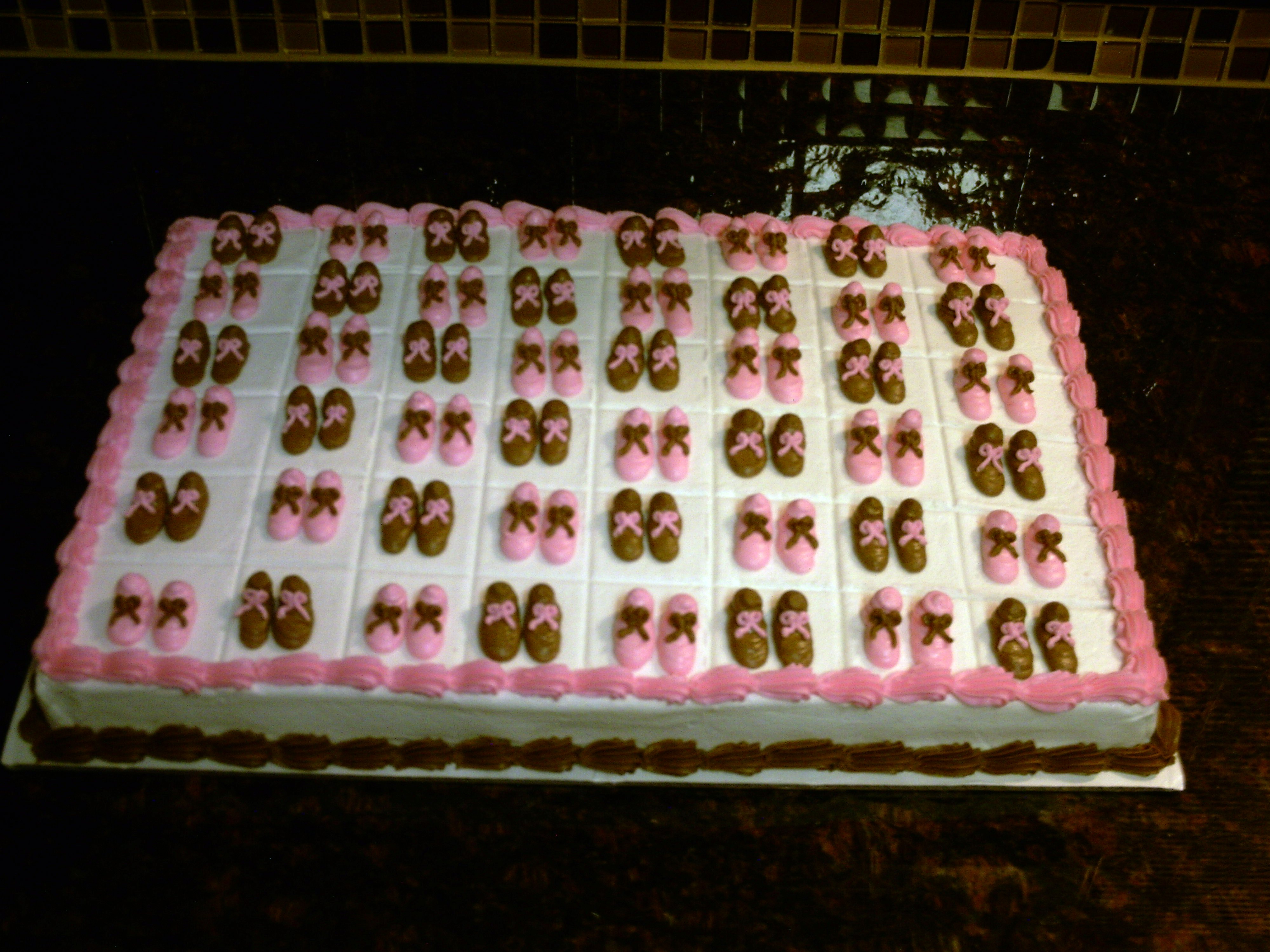 Half Sheet Baby Shower Cakes