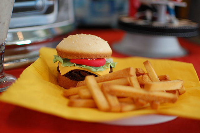 Hamburger and Fries Cupcakes