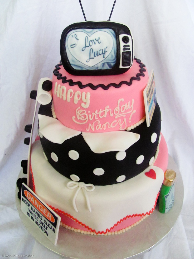 I Love Lucy Birthday Cake