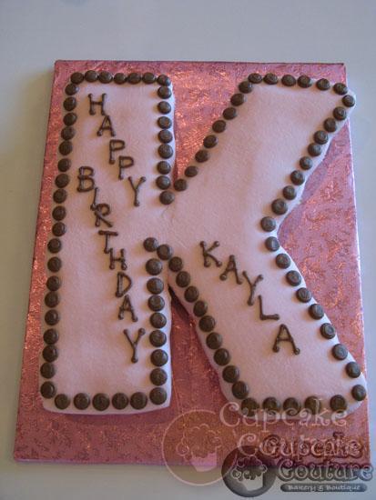 Letter K Cupcake Cake