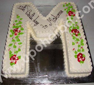 Letters Shape Birthday Cakes