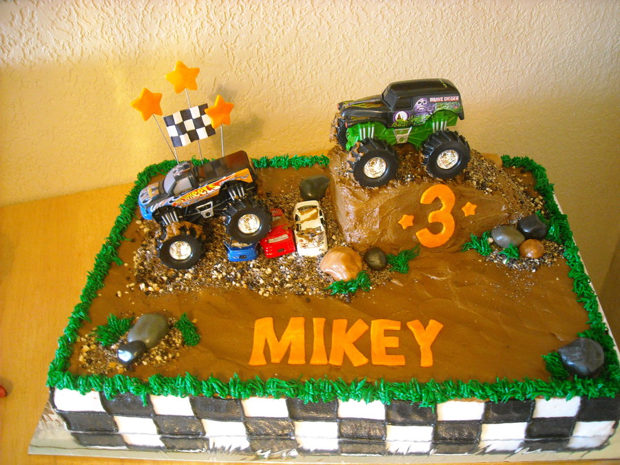 Monster Truck Birthday Cake