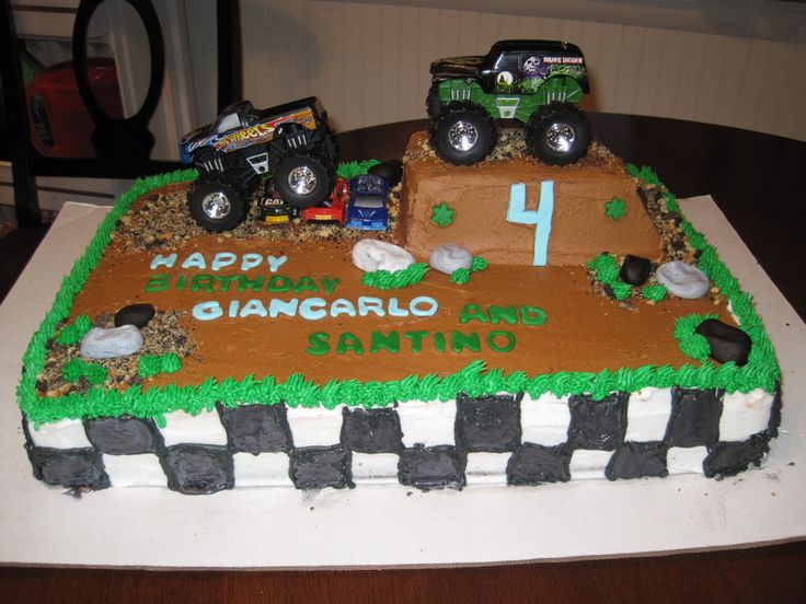 Monster Truck Birthday Cake