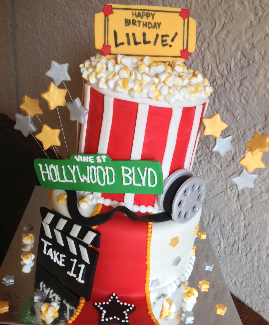 Movie Popcorn Birthday Cake