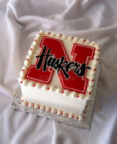 Nebraska Cornhusker Birthday Cake