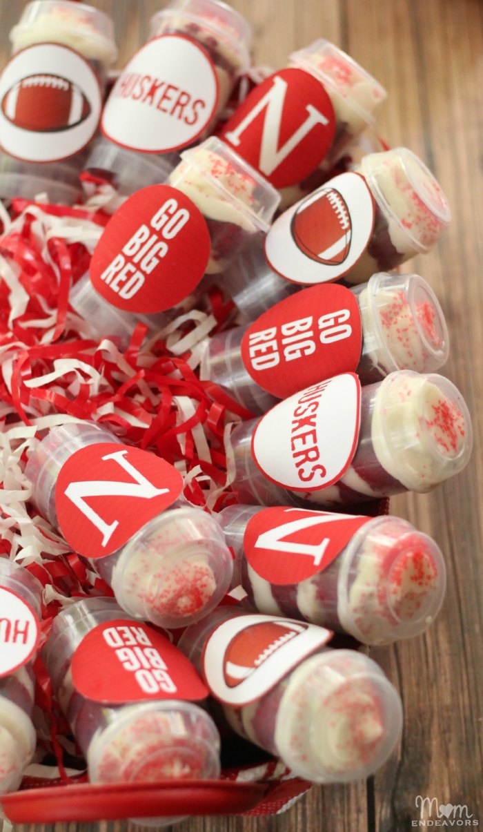 Nebraska Football Cupcakes