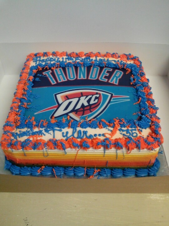 Oklahoma City Thunder Birthday Cake