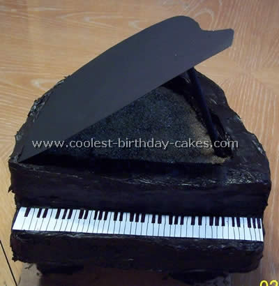 Piano Shaped Birthday Cake