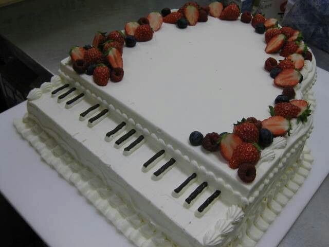 Piano Shaped Cake