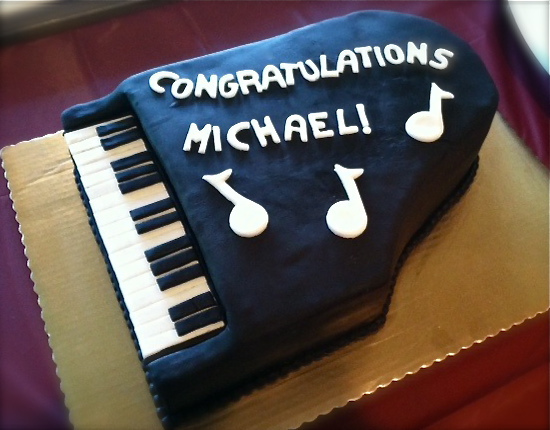 Piano Shaped Cake