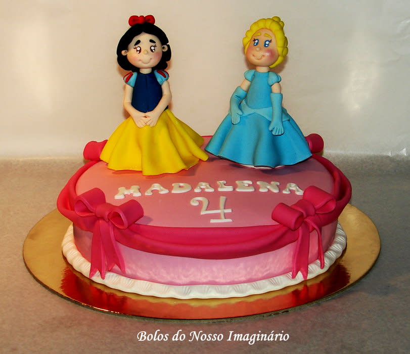 Princess Snow White and Cinderella Cake