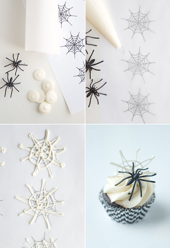 Printable Spider Web Template for Cupcakes