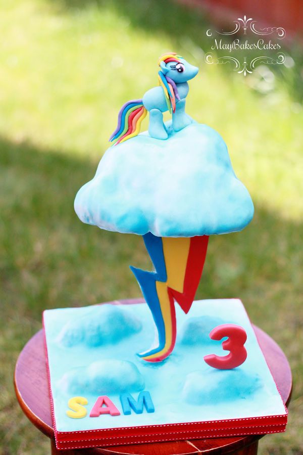 Rainbow Dash Birthday Cake