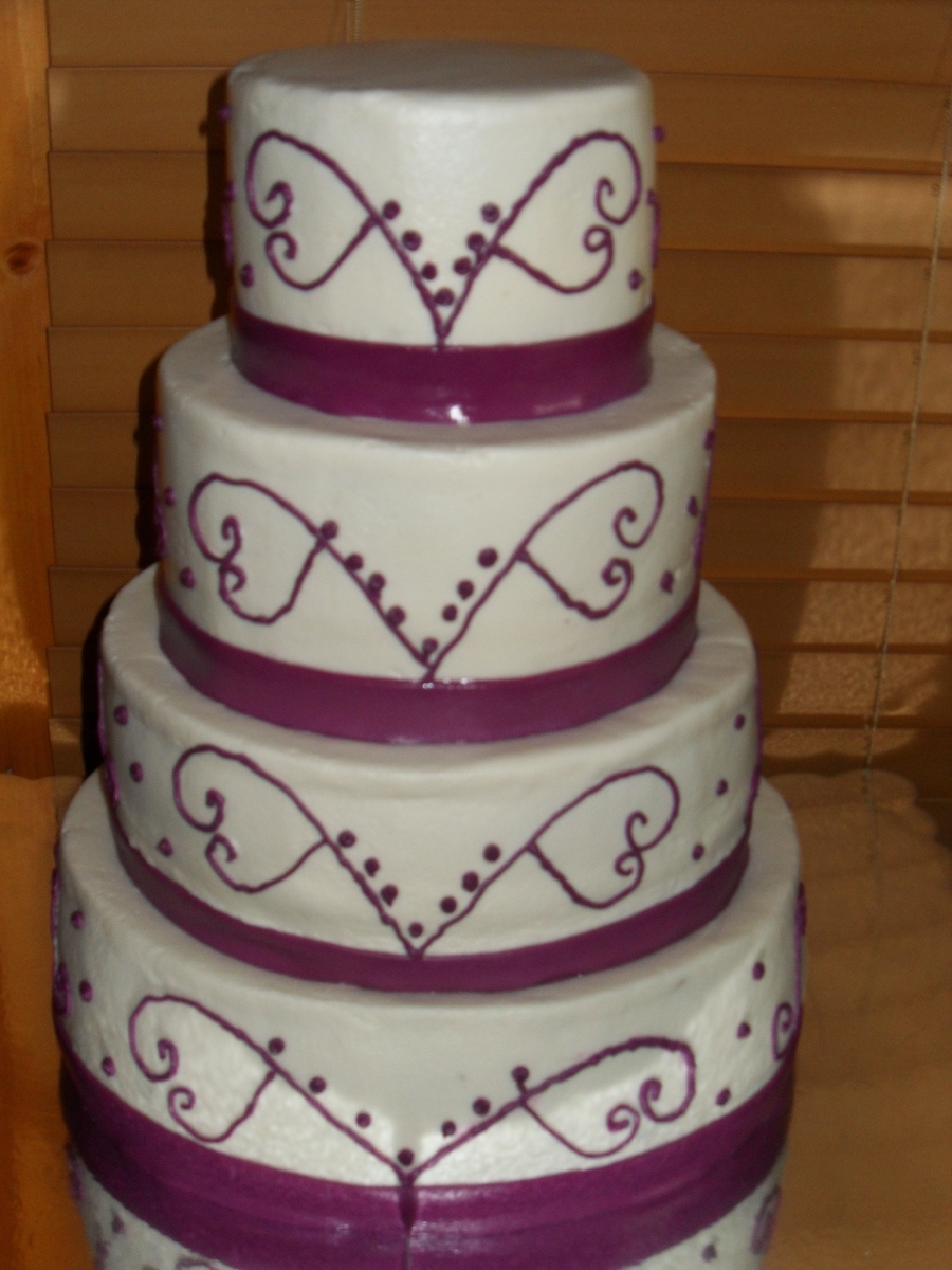 Round Buttercream Wedding Cakes