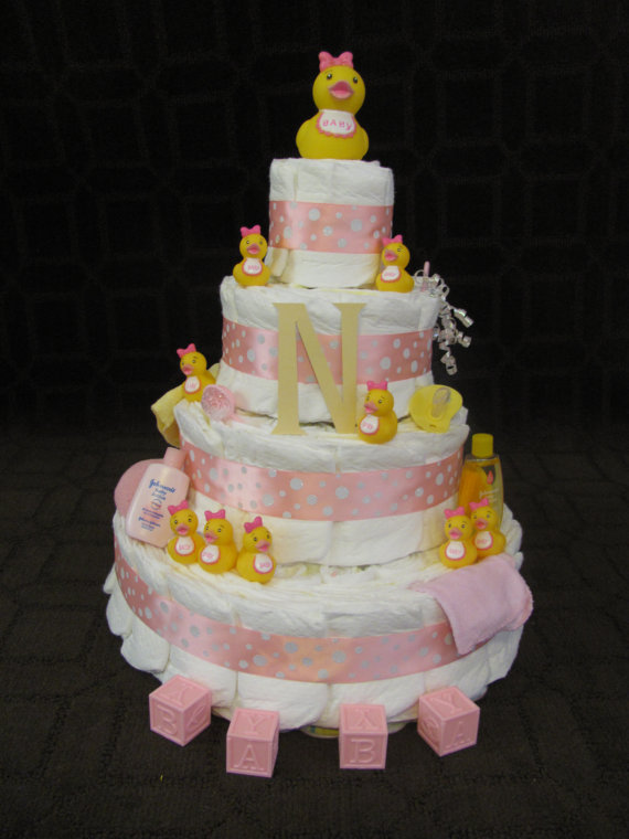 Rubber Duck Baby Shower Diaper Cake