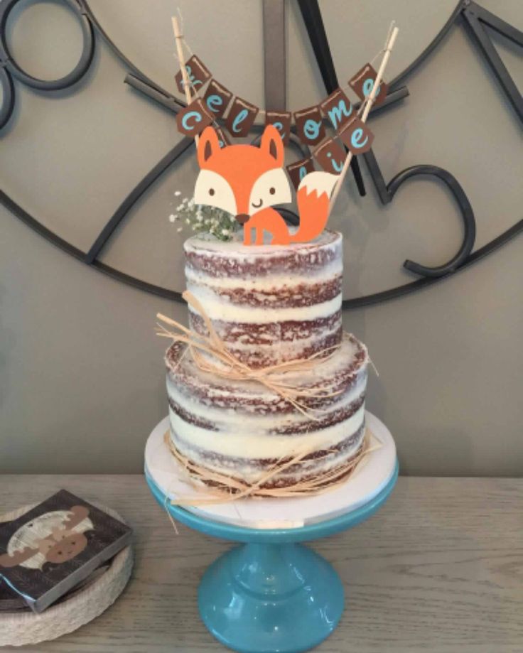 Rustic Baby Boy Shower Cakes