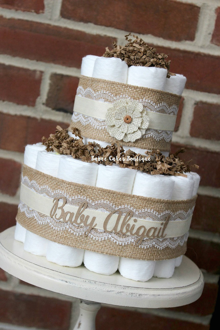 Rustic Baby Shower Cake Ideas