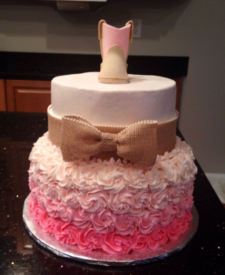 Rustic Baby Shower Cake