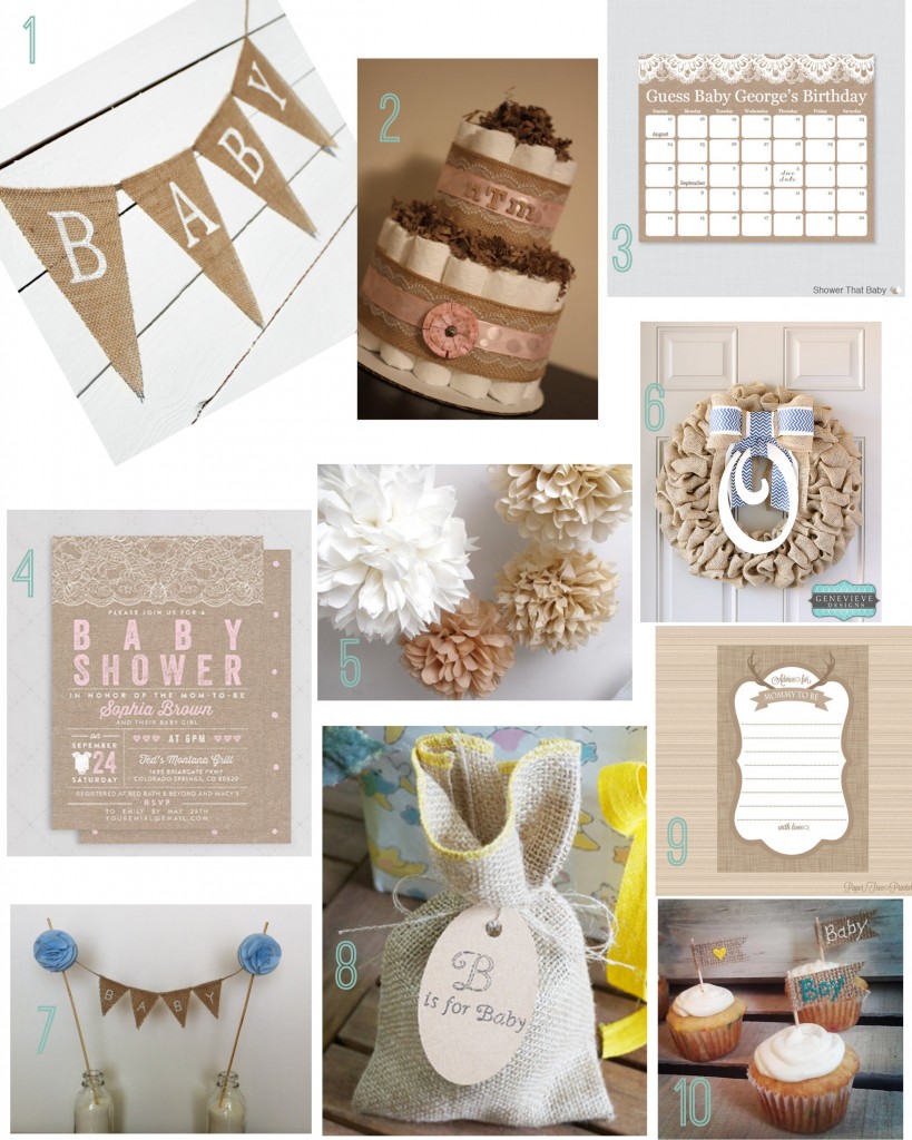 Rustic Baby Shower Decorations