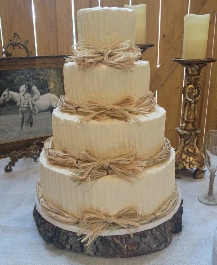 Rustic Buttercream Wedding Cake Round