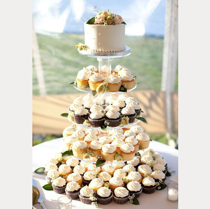 Rustic Cupcake Wedding Cake