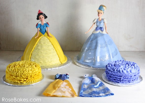 Snow White and Cinderella Cakes