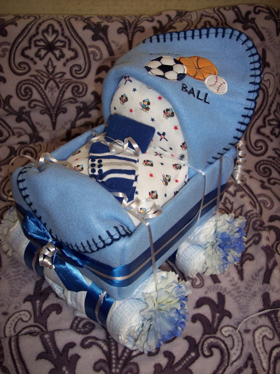 Sports Baby Shower Diaper Cakes