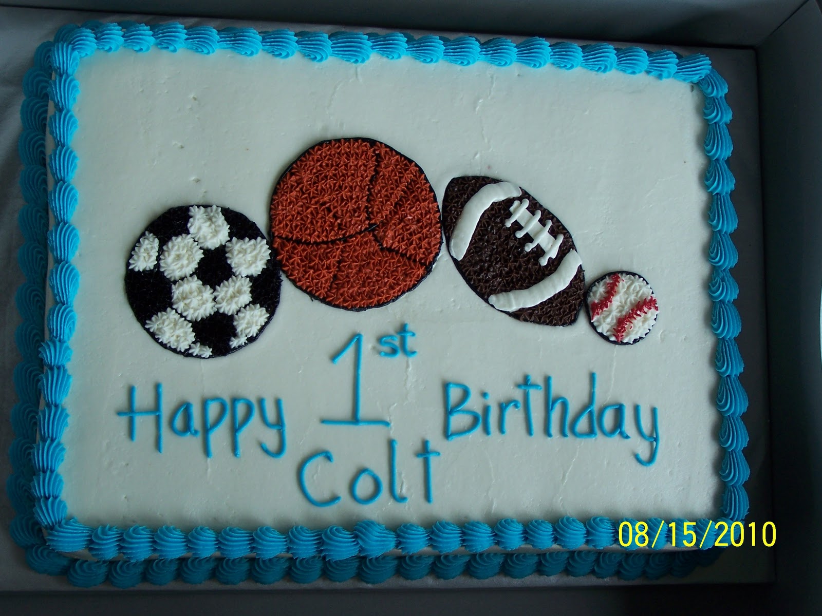 Sports Birthday Sheet Cake