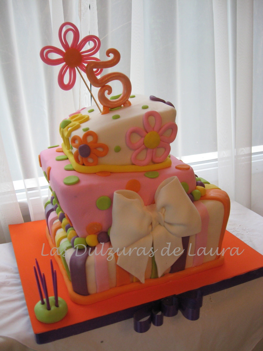 Square Topsy Turvy Cake