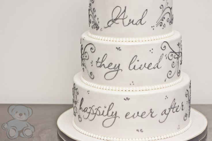 They Lived Happily Ever After Wedding Cake