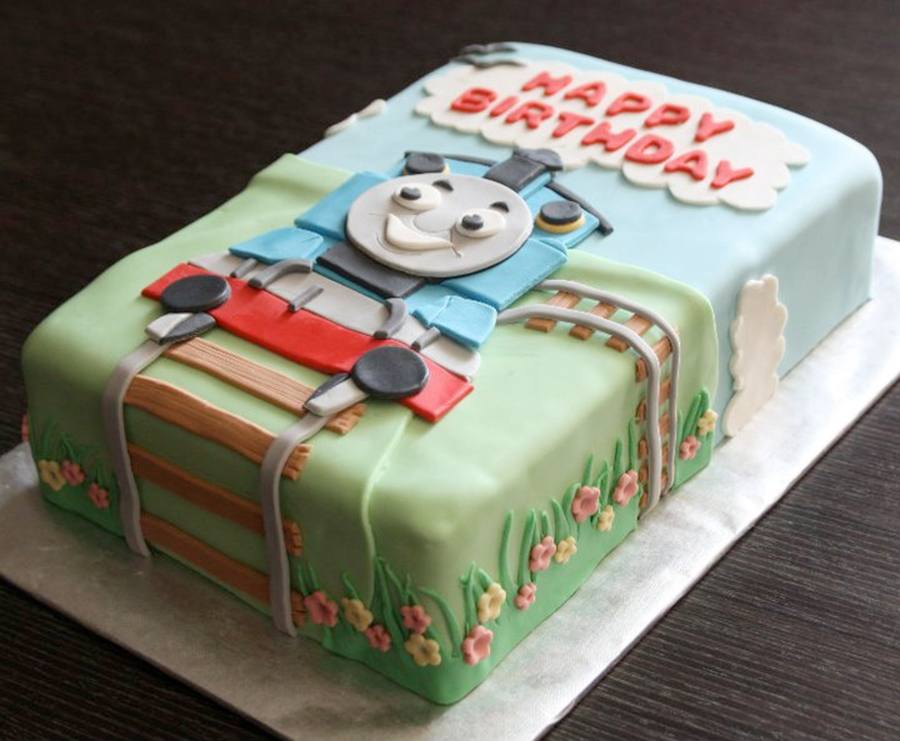 Thomas the Train Birthday Party Cake