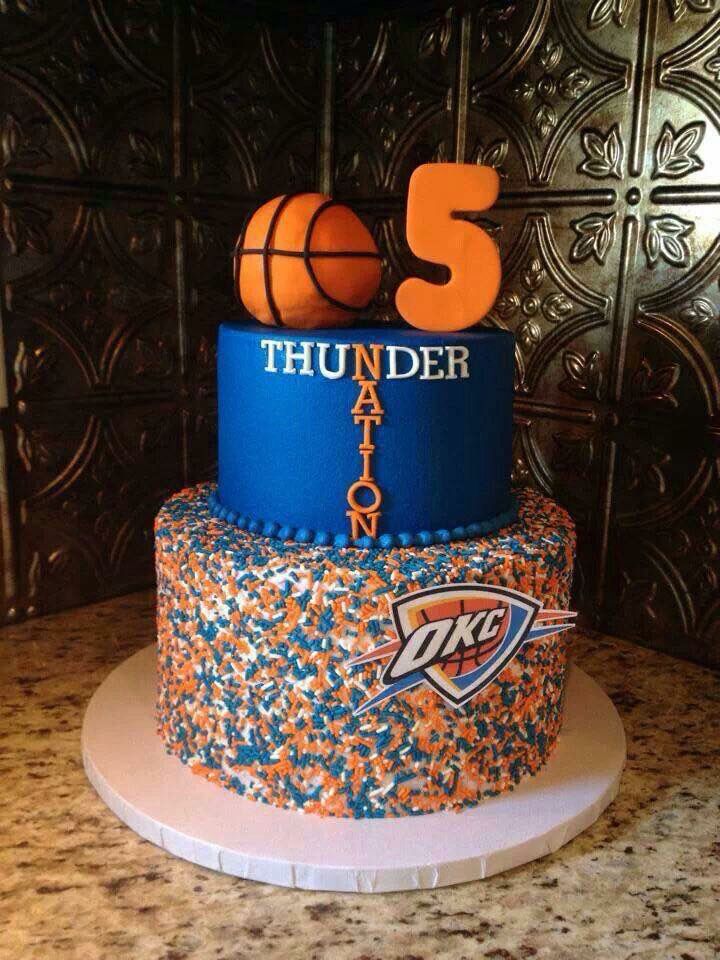 Thunder Basketball Birthday Cakes