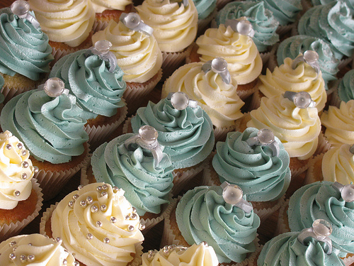 Tiffany Blue Wedding Theme Cupcakes