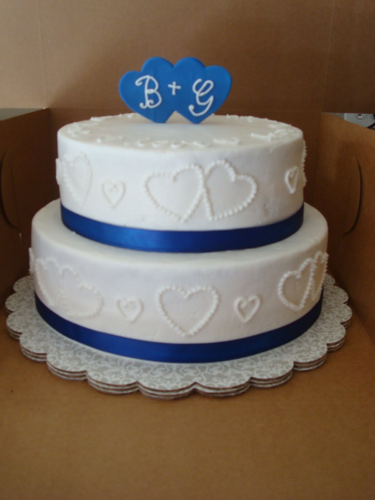 Two Tier Round Buttercream Wedding Cakes