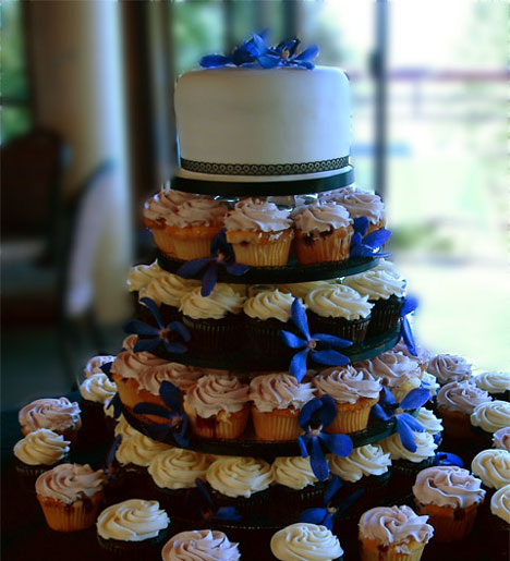 Wedding Cake with Cupcakes Ideas