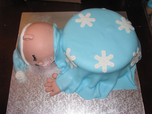 Winter Wonderland Baby Shower Cake