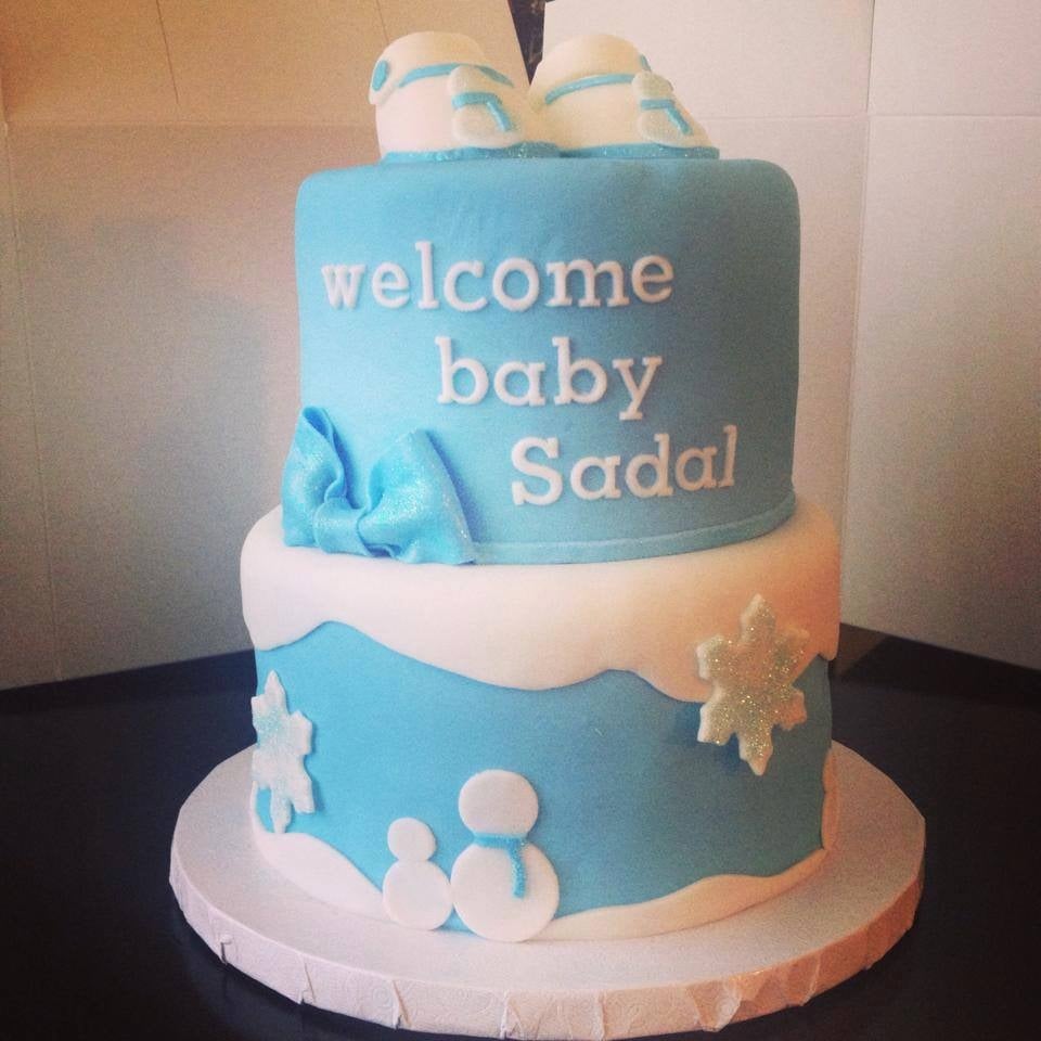 Winter Wonderland Baby Shower Cake