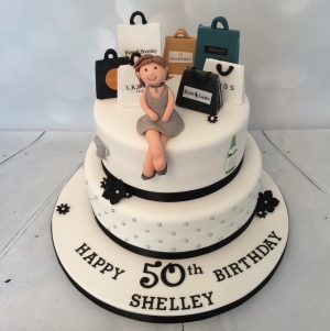 2 Tier 50th Birthday Cake