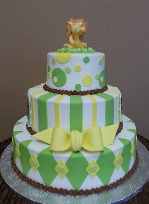 3 Tier Baby Shower Cake