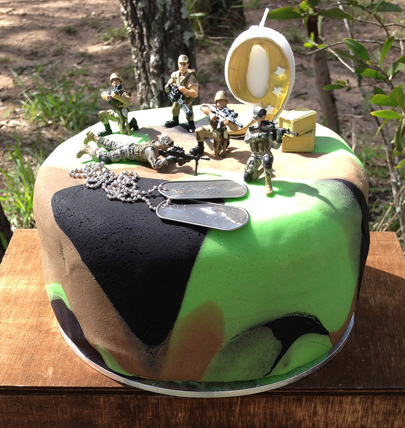 Army Camo Birthday Cake