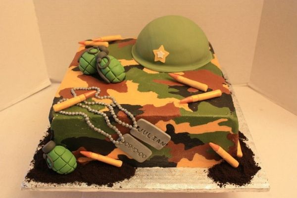 Army Camouflage Birthday Cake