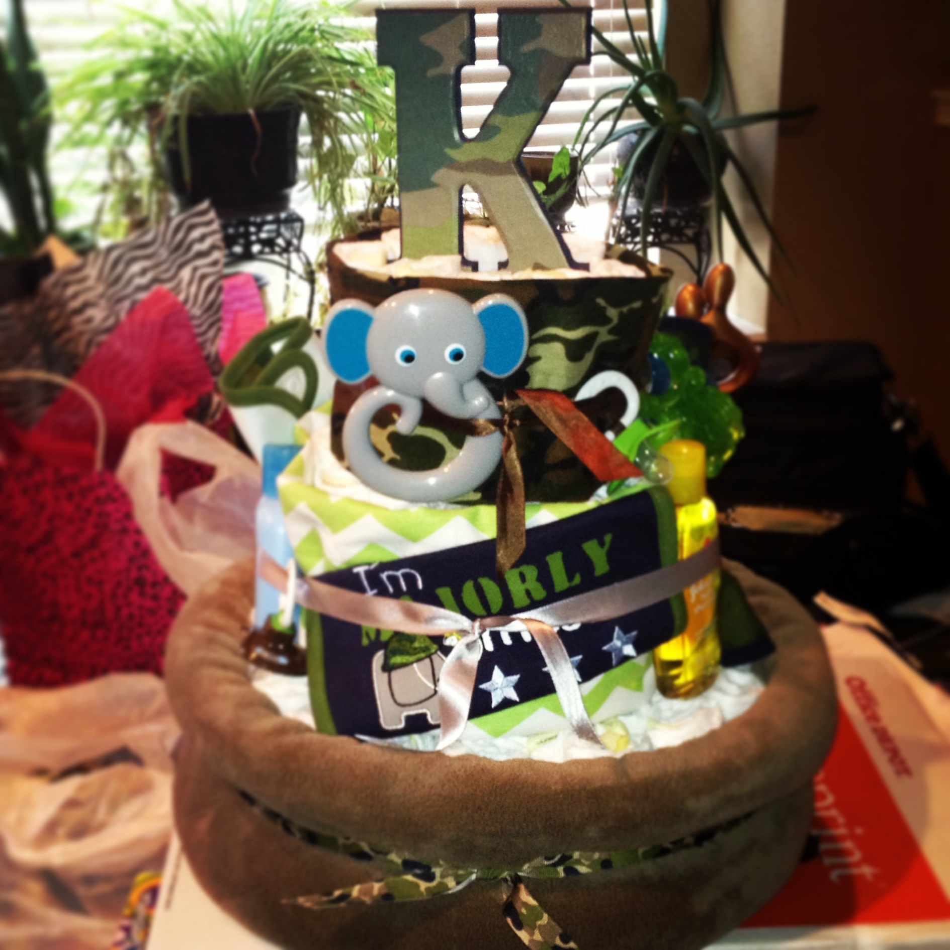 Baby Boy Camo Diaper Cake