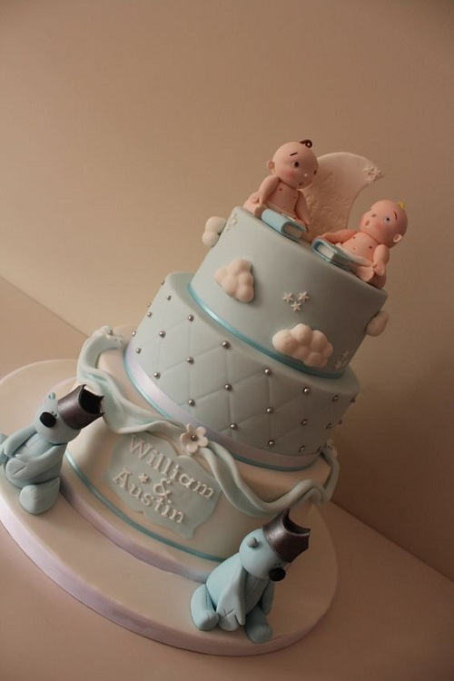 Baby Boy Christening Cake