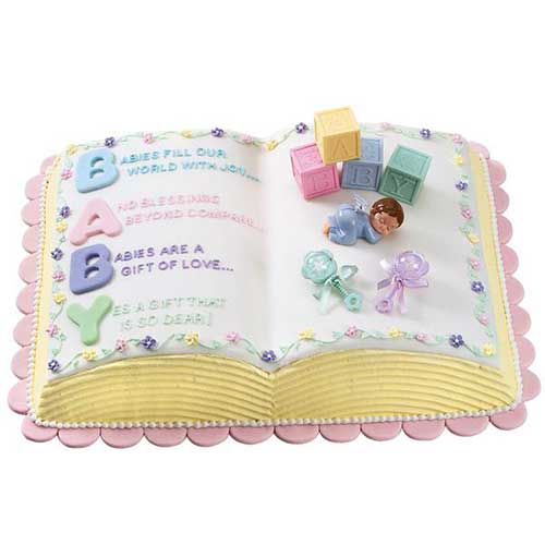 Baby Shower Cakes with Wilton Book Pan