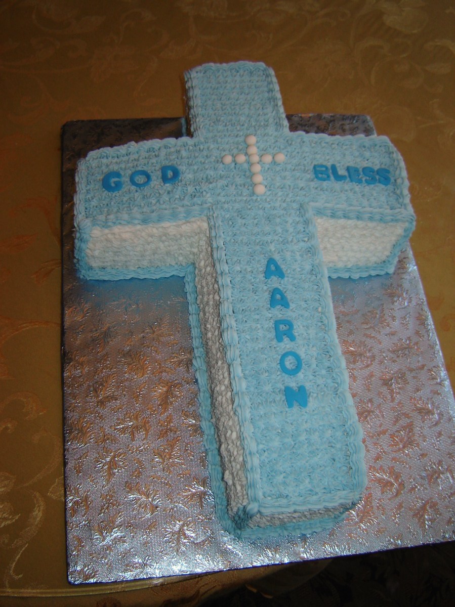 Baptism Cross Cakes Ideas