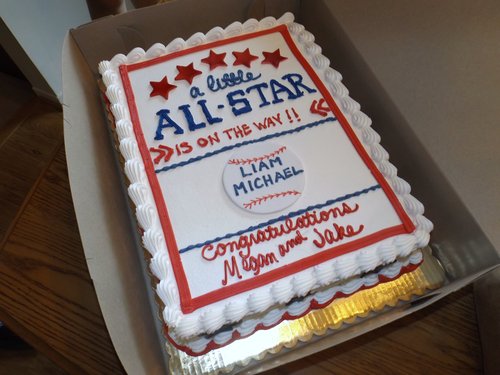 Baseball Baby Shower Cake