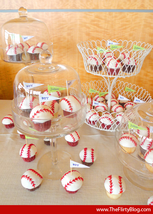 Baseball Baby Shower Cupcake Themes