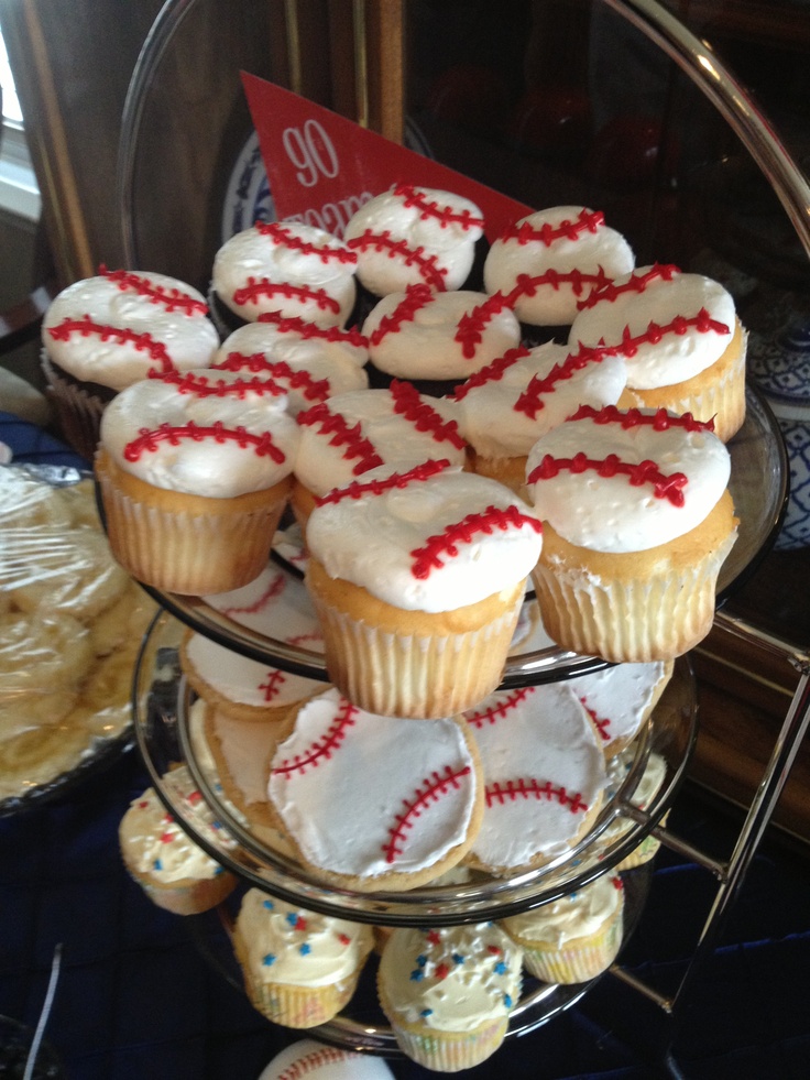 Baseball Baby Shower Cupcakes