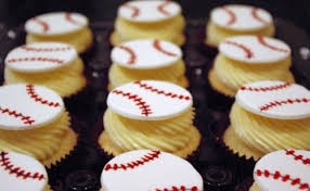 Baseball Themed Baby Shower Cupcakes